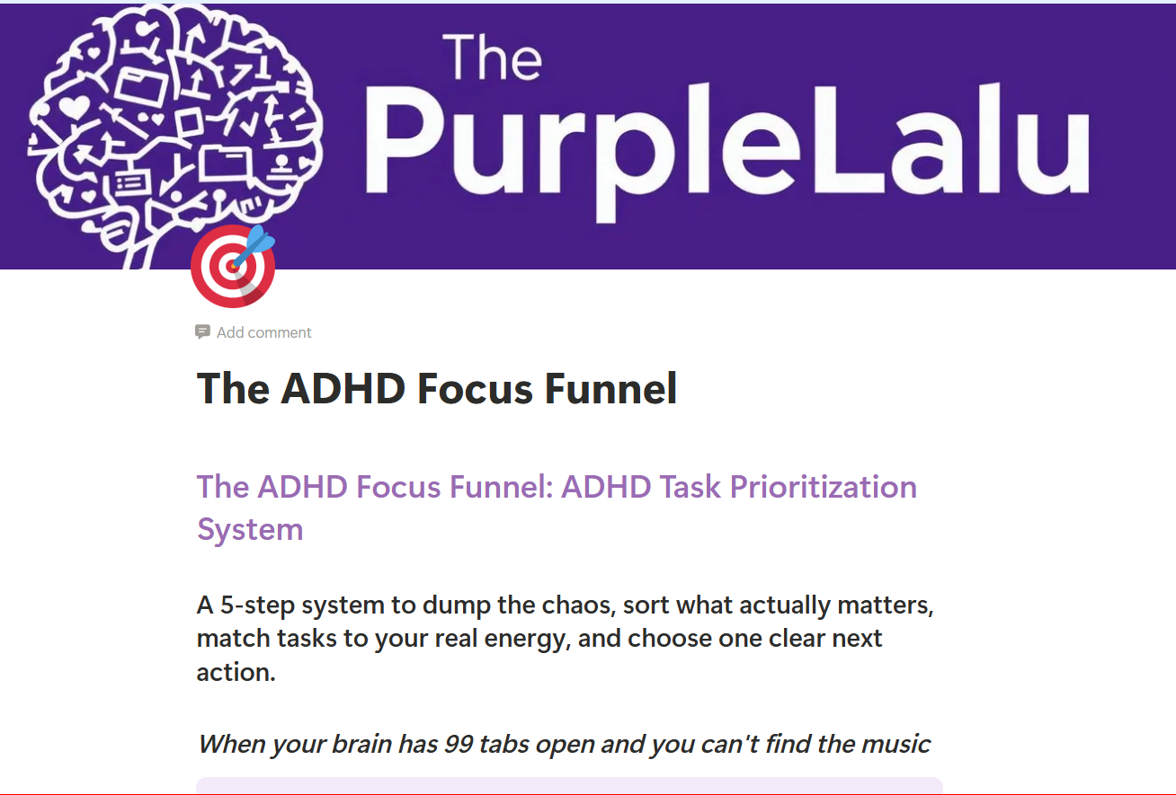 The ADHD Focus Funnel