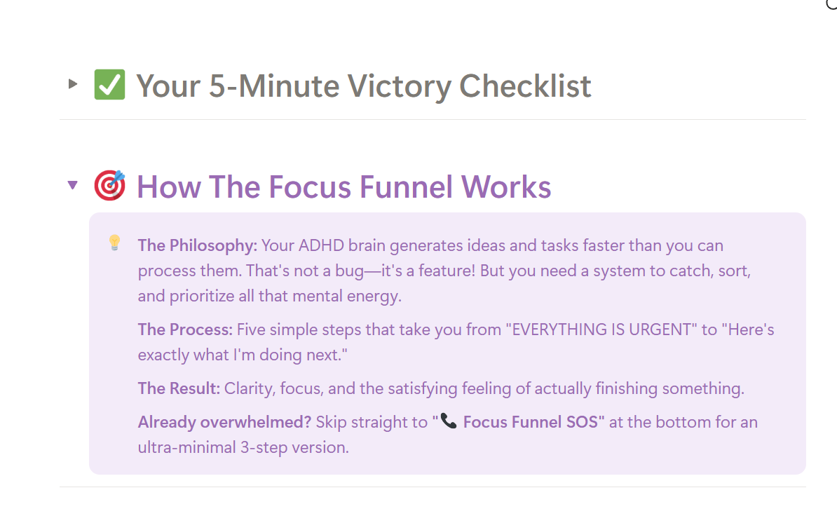 The ADHD Focus Funnel