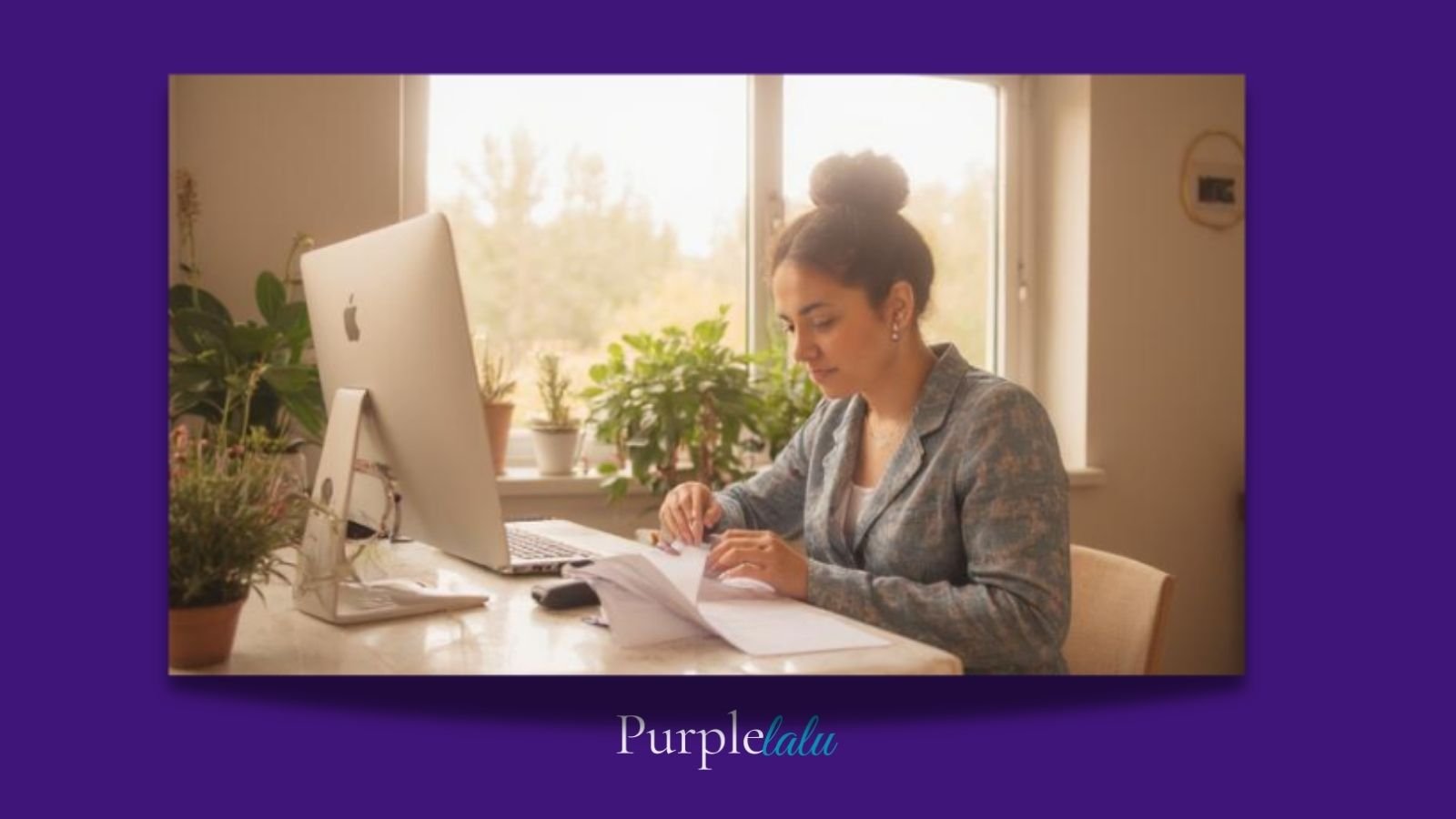 Woman working at desk