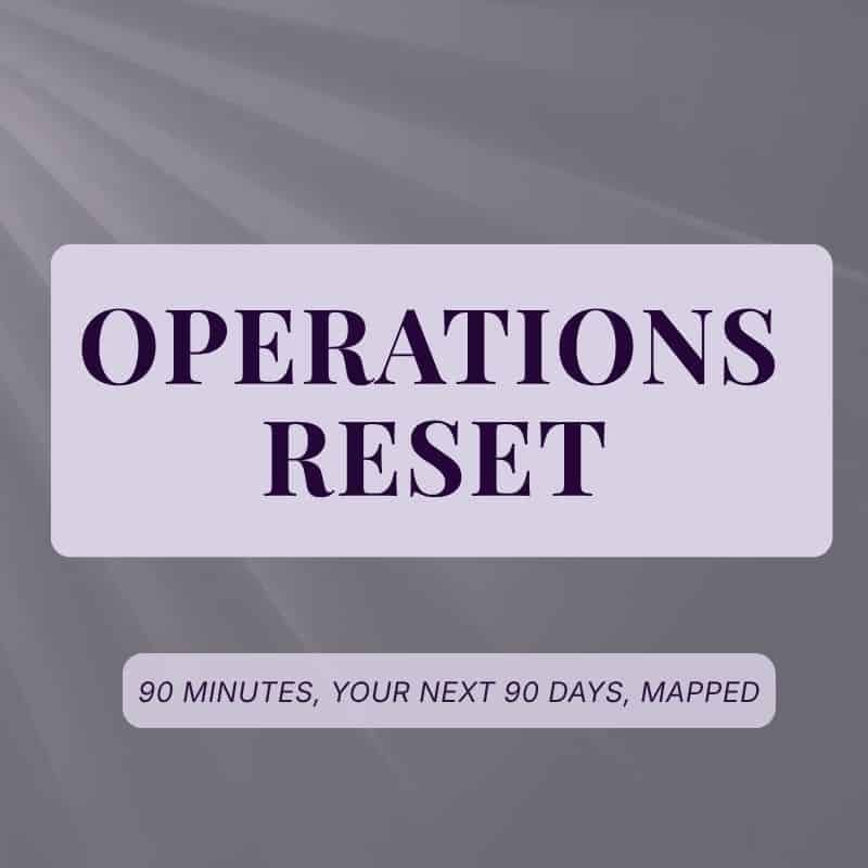 Operations reset mapped 90 days