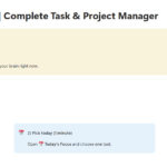 ADHD productivity system dashboard