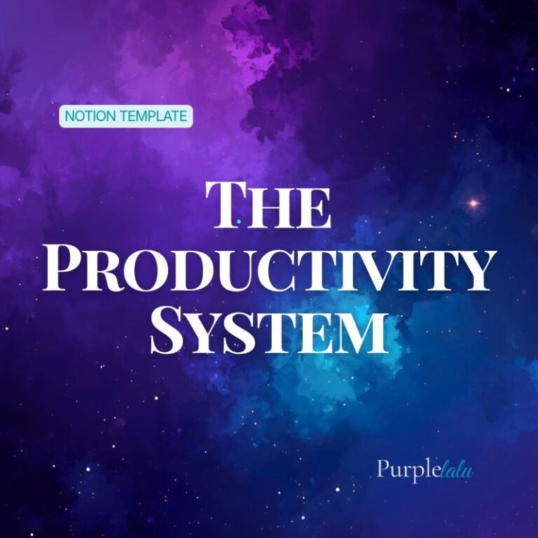 Notion productivity system template