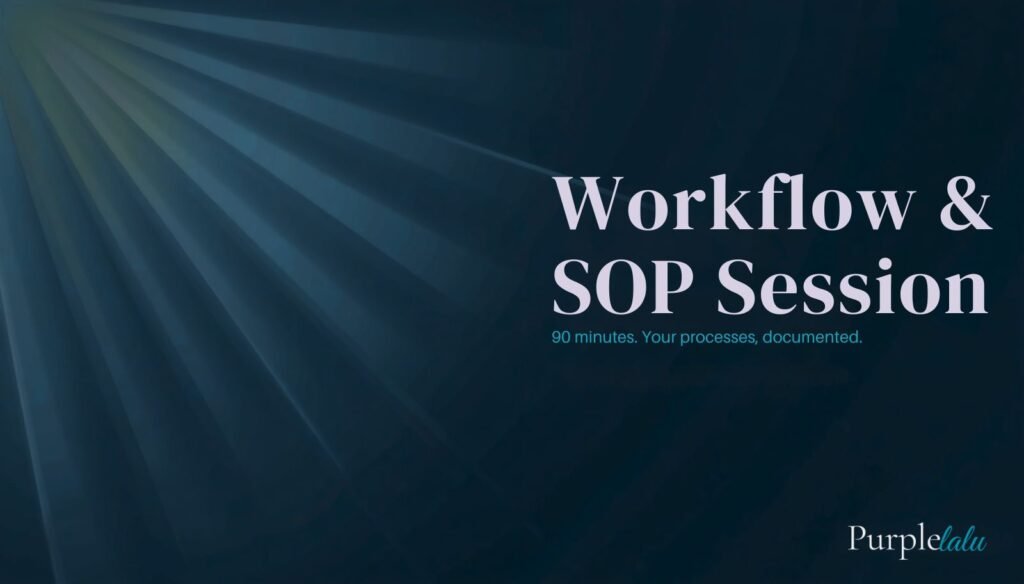 Workflow and SOP session