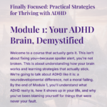 ADHD strategies module one brain